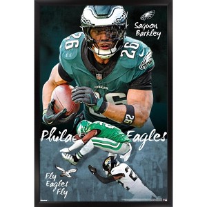 Trends International NFL Philadelphia Eagles - Saquon Barkley 25 Framed Wall Poster Prints - 1 of 4