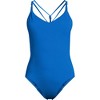 Lands' End Women's Tugless QuickDry V-Neck Multi-Way High Leg One Piece Swimsuit - 2 of 4