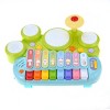 JuzToys 3-in-1 Educational Kids Musical Toys – Kids Keyboard Piano, Xylophone, Drum Set for Toddlers, Music Instrument Learning Toys – Blue/Green - 2 of 4