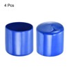 Unique Bargains Vinyl Rubber Screw Thread Bolt Plug Round Tube Insulated Protective Caps 4 Pcs - 2 of 4