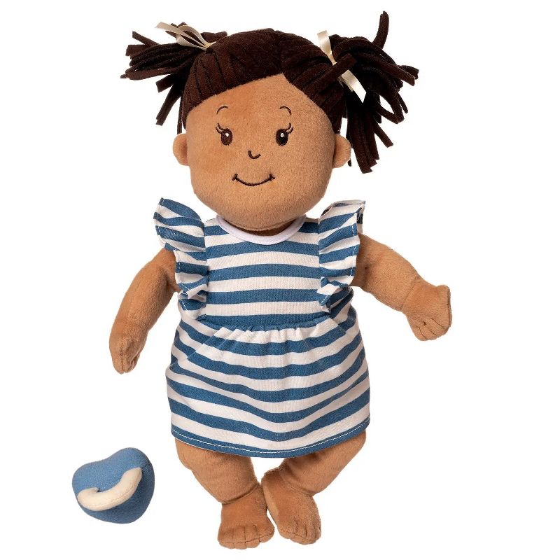 Manhattan Toy Baby Stella Beige with Brown Hair 15" Soft First Baby Doll, 2 of 13