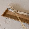 Brass Stripe Detail Tray Mango Wood & Metal by Foreside Home & Garden - 2 of 4