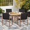 Tangkula 4 PCS Outdoor Dining Chairs Patio Furniture Chair w/ Breathable Seat & Backrest - 2 of 4
