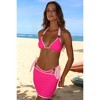 Moda Minx Contrast Cove 'Hot & Baby Pink' Micro Skirt - 2 of 4