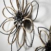 Sullivans Sculpted Wire Wall Flower Art Set of 2, 14.75"H & 11"H Black - 2 of 4