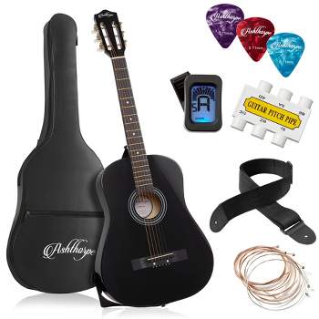Ashthorpe Beginner Acoustic Guitar, Basic Starter Kit with Gig Bag and Accessories