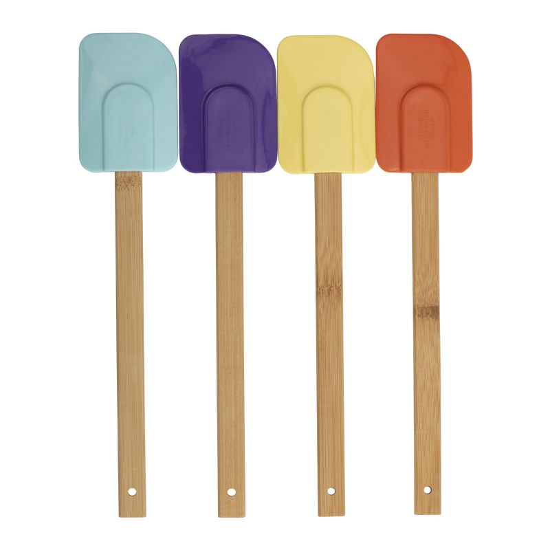 GoodCook Ready 4pk Silicone Spatulas with Bamboo Handles, 2 of 5