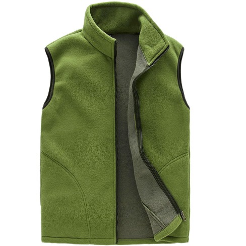 Lars Amadeus Men's Full Zip Plush Vests Lightweight Outdoor Fleeced ...