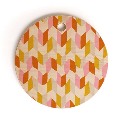 13" Wood Sunshine Canteen Delilah Chevron Cutting Board - society6