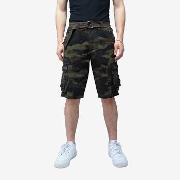 X RAY Men's Belted 12.5" Inseam Knee Length Cargo Shorts (Big & Tall)