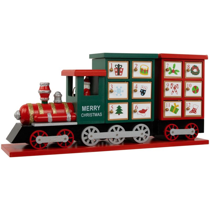 Northlight 16.5" Locomotive Train Wooden Christmas Advent Calendar, 5 of 6