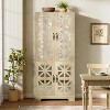 Hommoo 5-Tier Freestanding Shoe Cabinet with 4 Mirrored Doors - 2 of 4