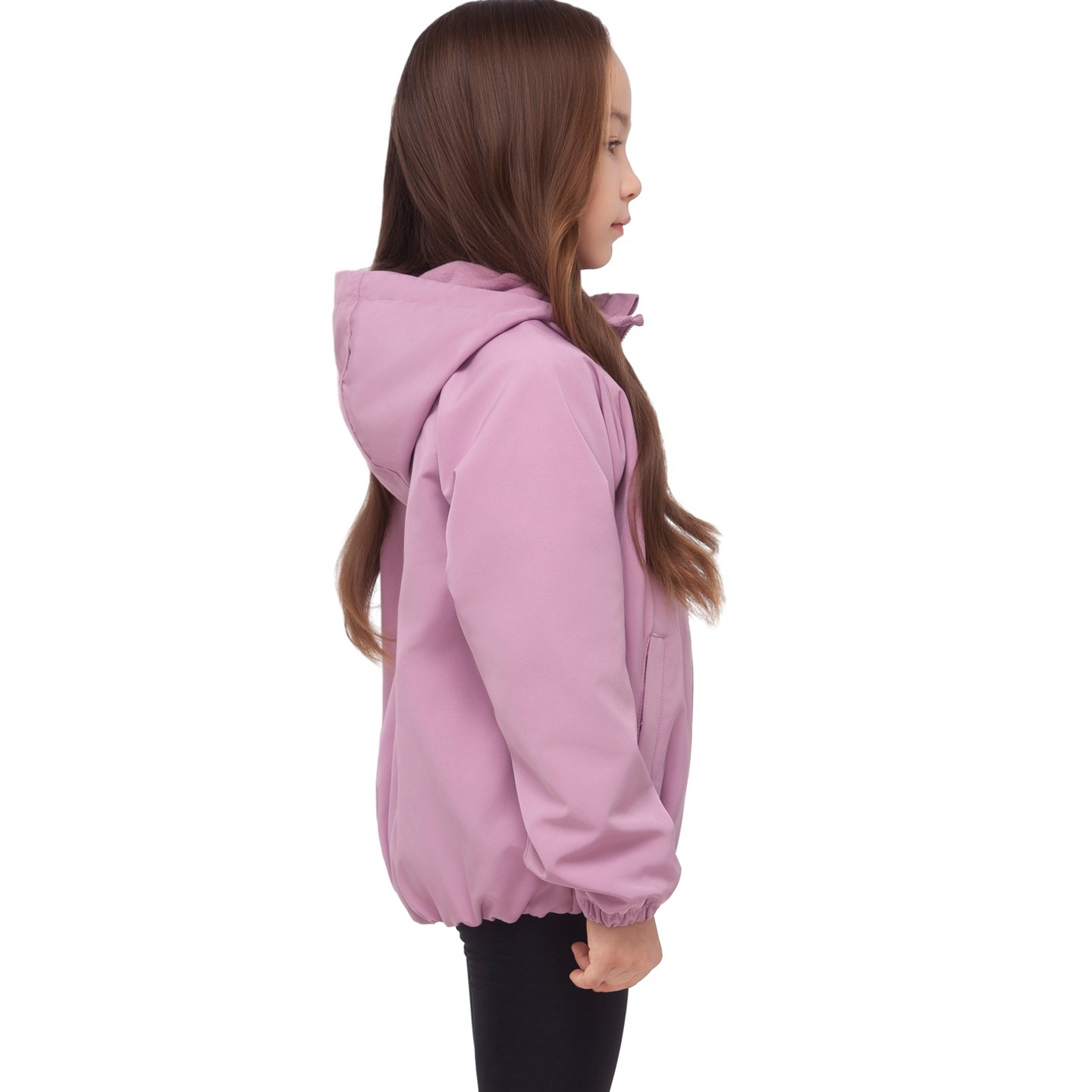 Куртка Rokka&Rolla Bubble Hem Transitional Jacket Fleece Lined Windbreaker-Pink для девочек, цвет: Розовый — фото 5