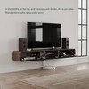POVISON 79" Minimalist Floating TV Stand, Modern Wall-Mounted Entertainment Center with 3 Drawers, Walnut Veneer & Black Media Console - 4 of 4
