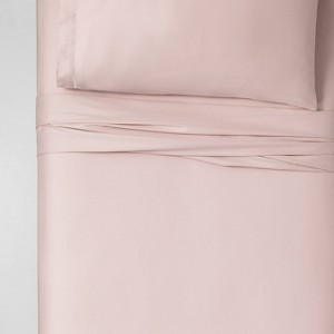Twin XL 100% Cotton Solid Sheet Set Petal Pink Blush - Threshold