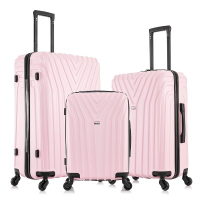  Badgley Mischka Modern trolley Contour 3 Piece Expandable  Spinner Wheels Luggage/Suitcase Set (Black) : Clothing, Shoes & Jewelry