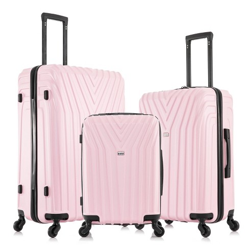 InUSA Prints 3-Piece Hardside Lightweight Luggage Sets with Spinner Wheels,  Handle, Trolley, Cow 