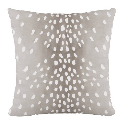 18"x18" Skyline Furniture Square Outdoor Throw Pillow Fawn Gray