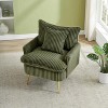 Racxily Corduroy Upholstered Accent Chair, Comfortable Single Sofa, Soft Cushion Armchair, Lounge Chairs with Gloden Leg - 4 of 4