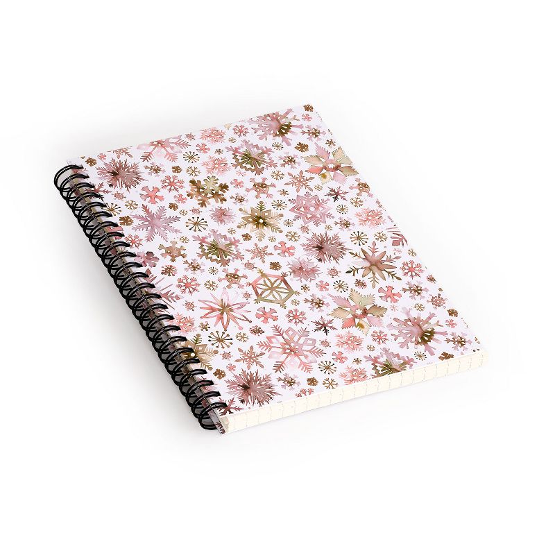 Ninola Design Snowflakes Watercolor Pink Spiral Notebook - Deny Designs, 1 of 5