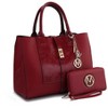 MKF Collection Yola Women’s Satchel Vegan Leather Bag and Wallet by Mia K- 2PCS Set - 2 of 4