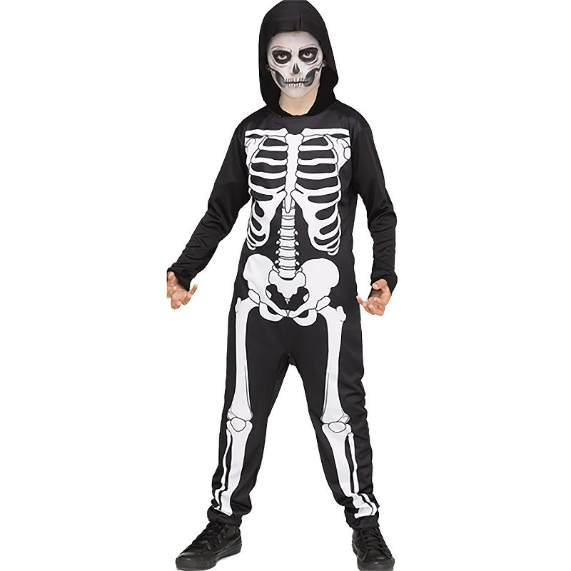 Fun World Kids' Skeleton Jumpsuit Costume, 1 of 2