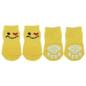 Unique Bargains  Dogs Cats Socks Non-Slip Indoor Paw Protection 4 Pcs - 1 of 4