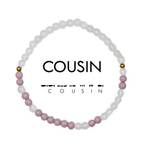 ETHIC GOODS Women's 4mm Morse Code Bracelet [COUSIN] - 1 of 4
