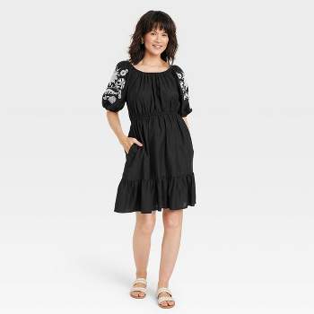 Women's 3/4 Sleeve Embroidered Dress - Knox Rose™