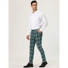 Lars Amadeus Men's Dress Plaid Formal Slim Fit Printed Business Checked Trousers - 4 of 4