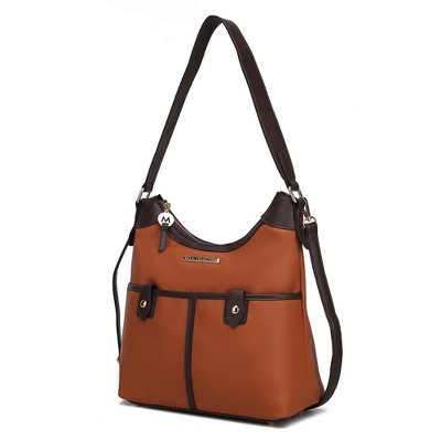 MKF Collection Harper Vegan Color Block Leather Women’s Shoulder Hobo Bag by Mia K
