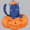 Men's Design By Humans Halloween Cat In A Pumpkin By wubbadub Tank Top - 2 of 4