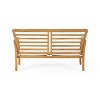Christopher Knight Home Caydon Outdoor Acacia Wood Loveseat with Cushions, Brown/Cream - 4 of 4