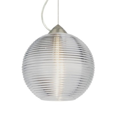 Besa Lighting Kristall 8 1 - Light Pendant in  Satin Nickel