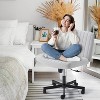 Erommy Armless Criss Cross Chair with Wheels, Height Adjustable Cross Legged Office Chair, Office Deak Chair for Office, Bedroom, Living Room - 2 of 4