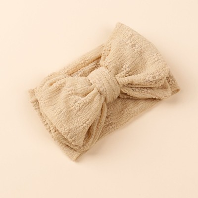 MyKids-USA Baby Various Color Bow Tie Patched Design Elastic Headbands