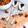 Unique Bargains Stainless Steel for Cooking Dining Spoons 7.5" Silver Tone 5 Pcs - 4 of 4