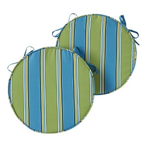 18" Round Outdoor Chair Pad Set of 2 - 1 of 4