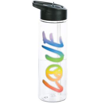 Pride Love with Peace Symbol 24 Oz Water Bottle