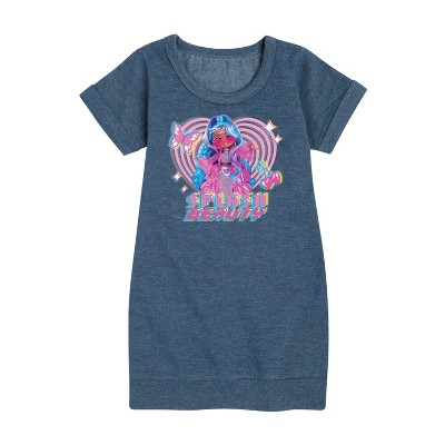 - LOL Surprise! - Splash Beauty w/ Butterflies & Hearts Graphic Short Sleeve Fleece Dress