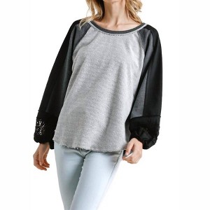 Women's Crochet Puff Sleeve Top - umgee - 1 of 4
