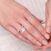 Pompeii3 Certified 2 2/3ct East West Emerald Cut Engagement Ring Gold or Pt Lab Created - 4 of 4