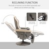 PU Leather Manual Recliner Armchair with Adjustable Leg Rest, 135¡ã Recline, and 360¡ã Swivel - 4 of 4