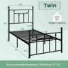 Infans Twin Size Metal Bed Frame w/ Headboard Under-bed Storage Mattress Foundation - 2 of 4