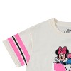 Ladies Mickey & Minnie Mouse Shirt - Classic Mickey & Minnie Mouse - Disney Mickey & Minnie Stripe Sleeve Skimmer Tee - 3 of 4