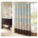 Monroe Embroidered Floral Shower Curtain