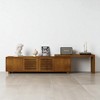 63" Mid-Century Modern Extendable TV Stand for TVs up to 75", Media Console Cabinet with Adjustable Panel & Storage for Living Room - 2 of 4