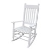 FONTOI Wooden Rocking Chair Porch, Rocker Chairs with High Back, Widen Seat and Armrests for Home Garden, White, 24.29"*45.28"*33.07" - 4 of 4