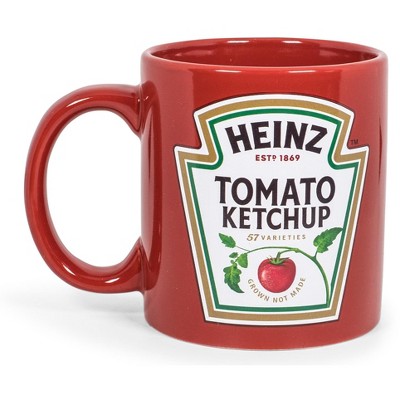 Toynk Heinz Ketchup Logo "Worth The Wait" Ceramic Coffee Mug | Holds 16 Ounces