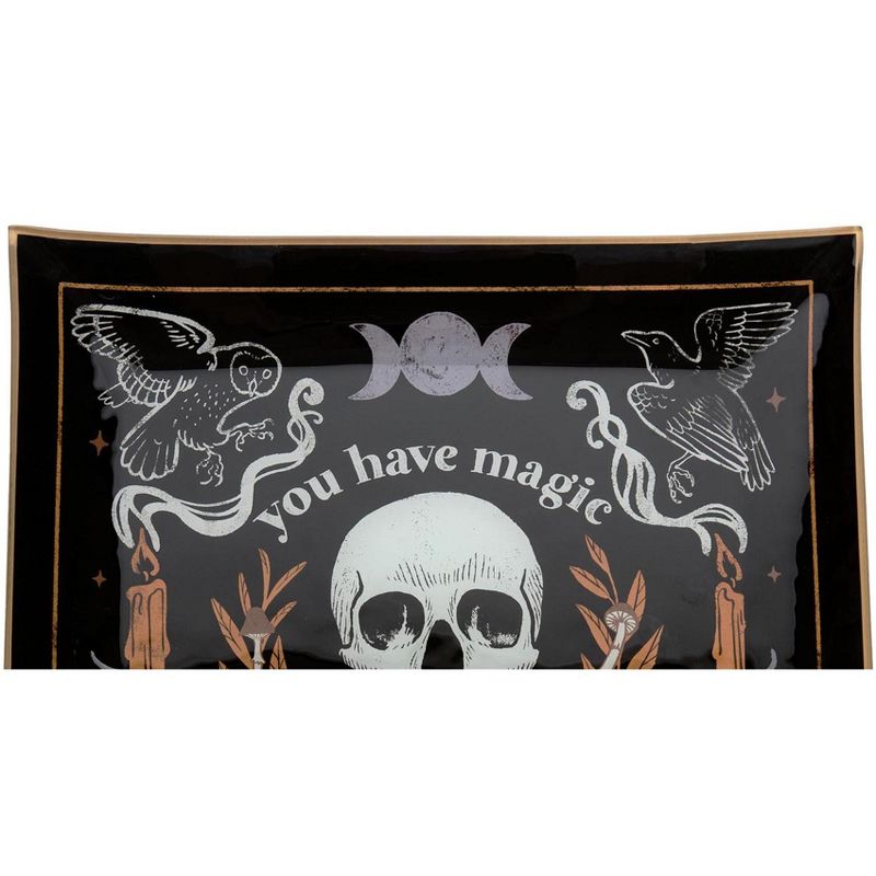 C&F Home Magic In Your Bones Skull Halloween Glass Tray, 2 of 5